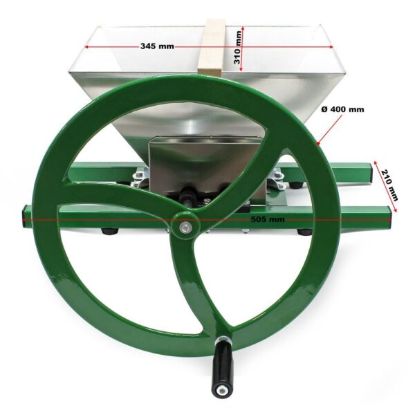 Wiltec 7L Obstmühle mit Handkurbel - Saftpresse für Äpfel und Obst - Image 4