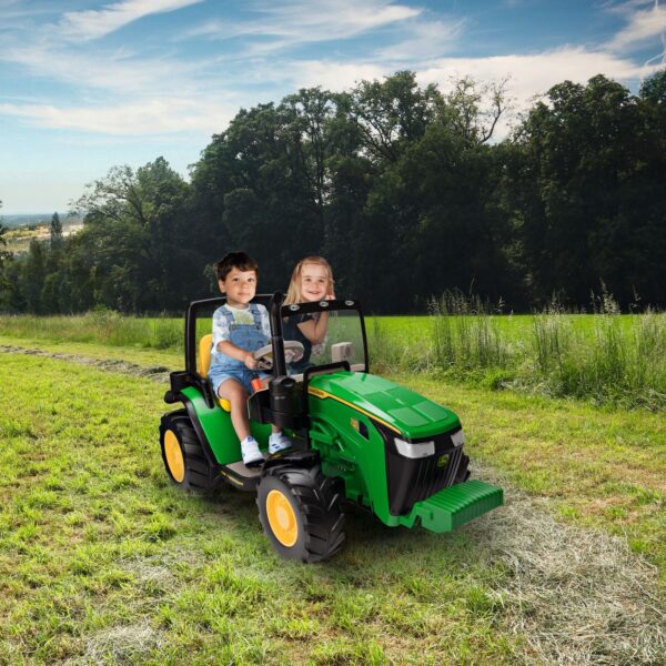 12V PEG PEREGO John Deere Dual Force Zweisitzer Elektro Kindertraktor - Image 4