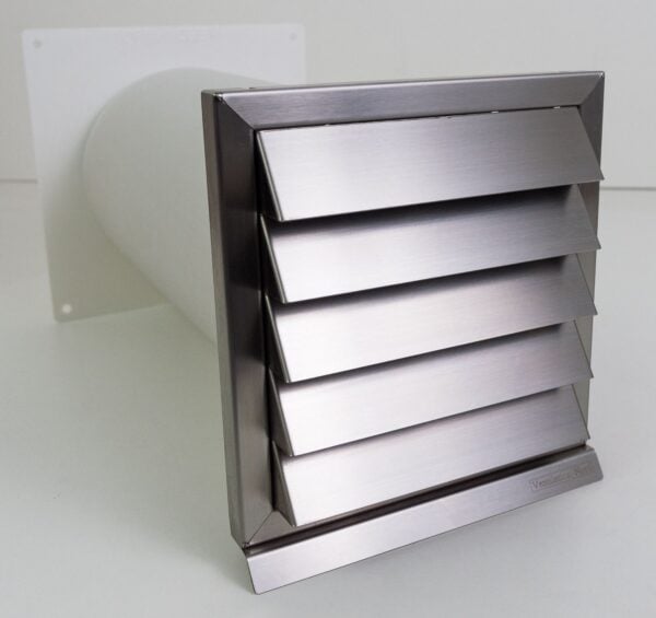 Energiespar Mauerkasten Ø150mm mit 2 Rückstauklappen - anschraubbar