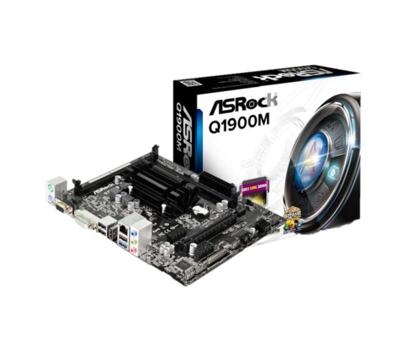 ASROCK Q1900M Mainboard mit integrierter Intel CPU - D