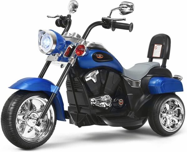 6V Elektro Kinder Motorrad mit verstellbarem Scheinwerfer und Dreirad - Image 4