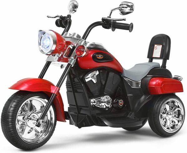 6V Elektro Kinder Motorrad mit verstellbarem Scheinwerfer und Dreirad - Image 8