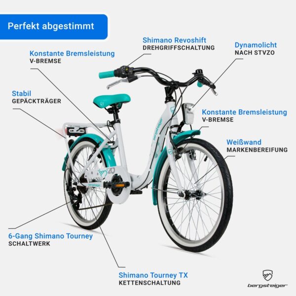 Bergsteiger Atlantis 20 Zoll Kinderfahrrad für 6-11 Jahre, 24 Zoll - Image 6