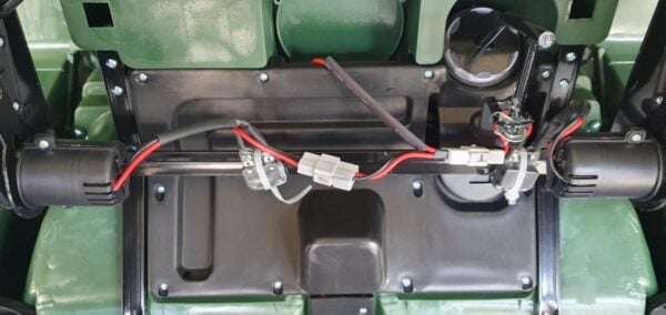 Jeep Willys MB Retro 3-Sitzer 24V Kinder Elektroauto grün 4x120W - Image 13