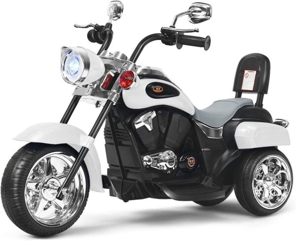 6V Elektro Kinder Motorrad mit verstellbarem Scheinwerfer und Dreirad - Image 12
