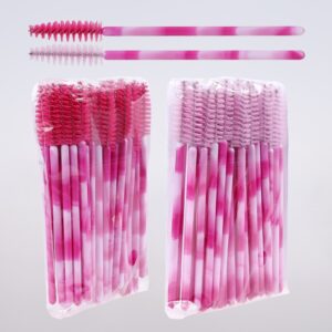 Wimpernverlängerung Set mit pinker Wimpernbürste und Mascara Bürste