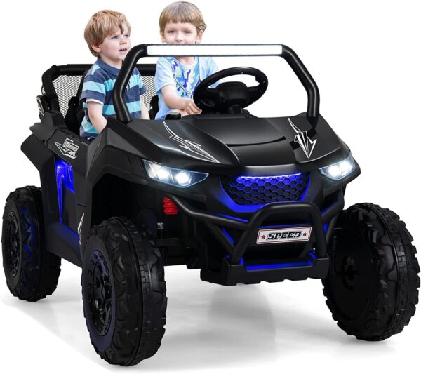 2-Sitzer Kinderauto mit Fernbedienung, 12V UTV, Musik & Scheinwerfer