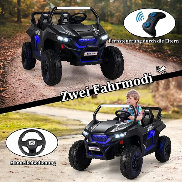 2-Sitzer Kinderauto mit Fernbedienung, 12V UTV, Musik & Scheinwerfer - Image 1