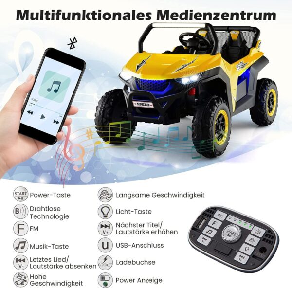 2-Sitzer Kinderauto mit Fernbedienung, 12V UTV, Musik & Scheinwerfer - Image 7