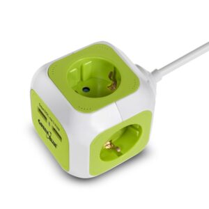 GreenBlue GB118G 4-fach Schuko-Steckdose mit 2 USB-Anschlüssen