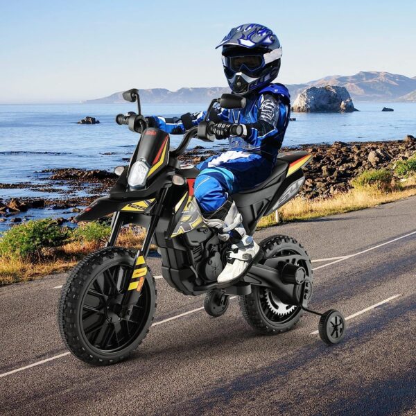 12V Kinder Elektro Motorrad mit Stützrädern und Musik, 5,5-6 km/h - Image 7