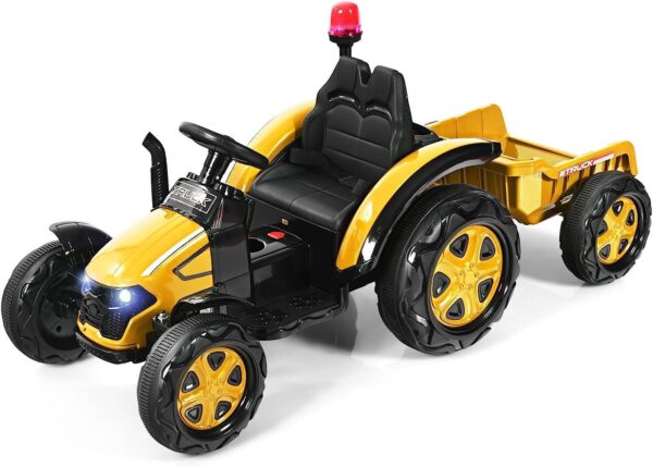 12V Kinder Traktor mit 2,4G Fernbedienung und abnehmbarem Anhänger - Image 15