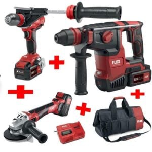 Flex 18 V Akku Set DD 4G, LBE 125, CHE 2-26 - 3 x 5,0 Ah Akku