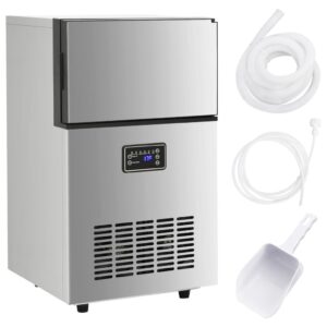 vidaXL Eiswürfelmaschine Silber - 45 kg Eisproduktion pro Tag