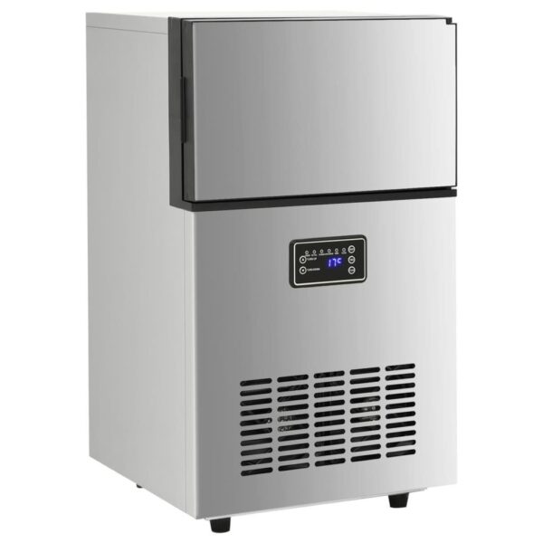 vidaXL Eiswürfelmaschine Silber - 45 kg Eisproduktion pro Tag - Image 1