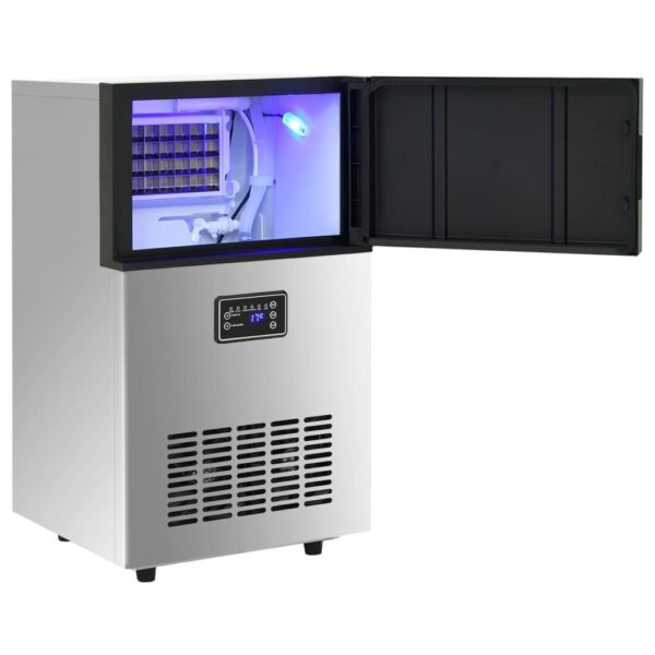 vidaXL Eiswürfelmaschine Silber - 45 kg Eisproduktion pro Tag - Image 3