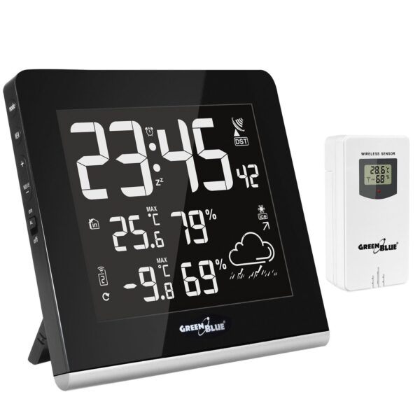 GreenBlue GB151 Multicolor Wetterstation mit Farbdisplay für präzise Wetterdaten