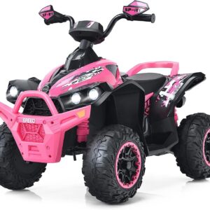 12V Elektro Kinderquad mit Musik, LED Scheinwerfer & Hupe für Kids