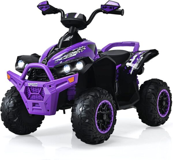12V Elektro Kinderquad mit Musik, LED Scheinwerfer & Hupe für Kids - Image 5