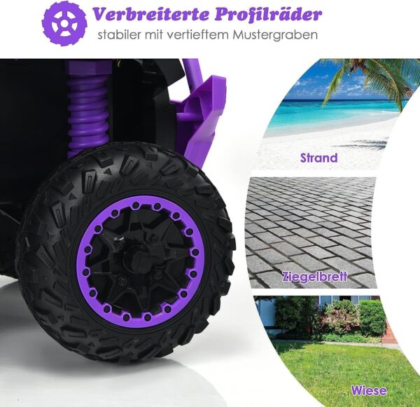 12V Elektro Kinderquad mit Musik, LED Scheinwerfer & Hupe für Kids - Image 9