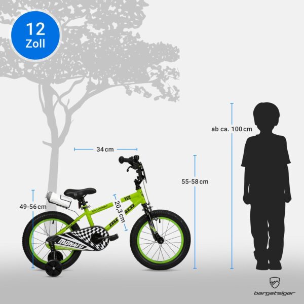 Bergsteiger Monaco 12 Zoll Kinderfahrrad für 3-4 Jahre mit Stützrädern - Image 8
