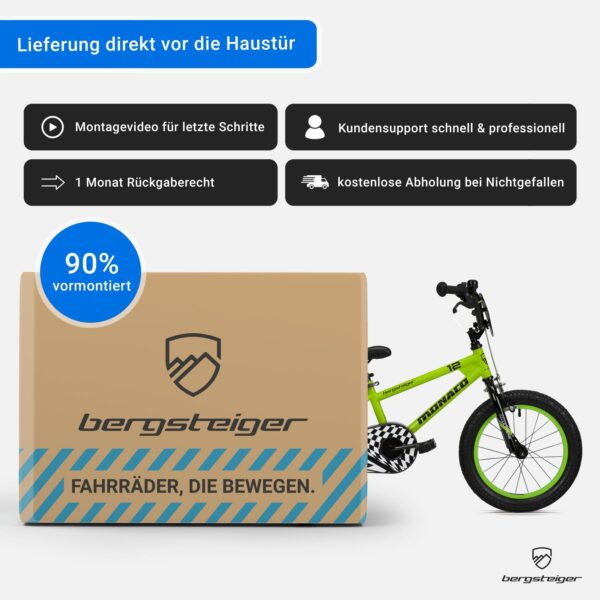 Bergsteiger Monaco 12 Zoll Kinderfahrrad für 3-4 Jahre mit Stützrädern - Image 9