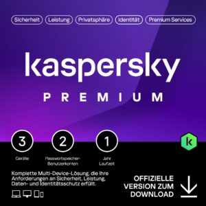 Kaspersky Premium Total Security 2025 | 3 Geräte | 1 Jahr | Schutz & Firewall
