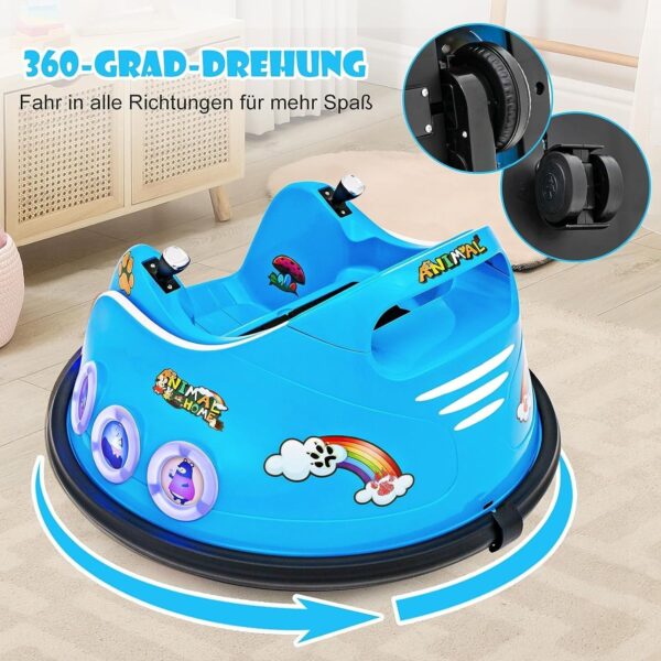 12V Kinder Autoscooter - Elektro Bumper Car mit Musik & Lichtern - Image 1