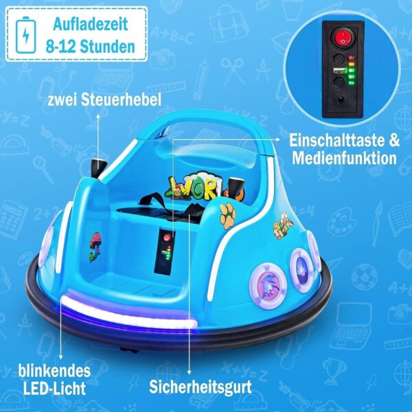 12V Kinder Autoscooter - Elektro Bumper Car mit Musik & Lichtern - Image 2