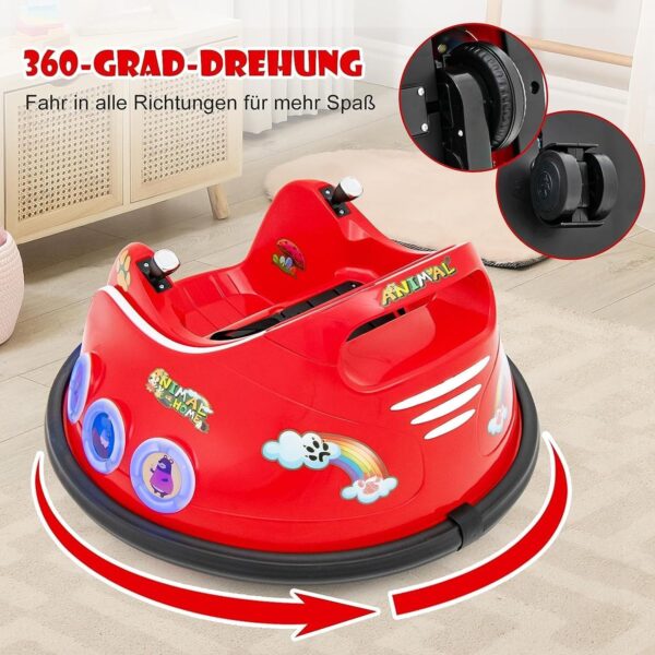 12V Kinder Autoscooter - Elektro Bumper Car mit Musik & Lichtern - Image 8