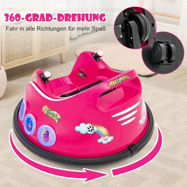 12V Kinder Autoscooter - Elektro Bumper Car mit Musik & Lichtern - Image 15