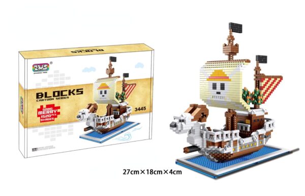 One Piece Going Merry DIY Bausteine 1500 Teile Kinder Puzzle Spiel - Image 1
