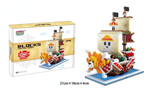 One Piece Going Merry DIY Bausteine 1500 Teile Kinder Puzzle Spiel - Image 2