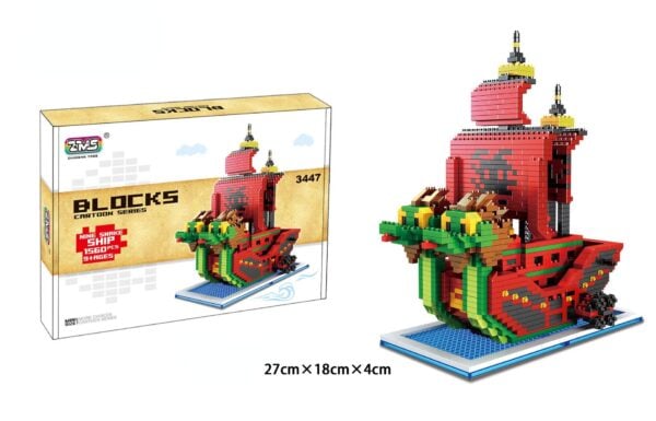 One Piece Going Merry DIY Bausteine 1500 Teile Kinder Puzzle Spiel - Image 3