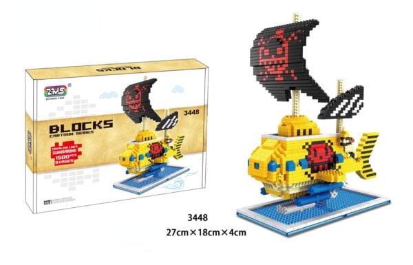 One Piece Going Merry DIY Bausteine 1500 Teile Kinder Puzzle Spiel - Image 4