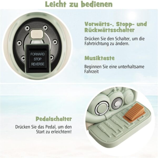 Kinder Elektro Motorrad 6V mit Seifenblasenmaschine, Musik & LED Lichtern - Image 3