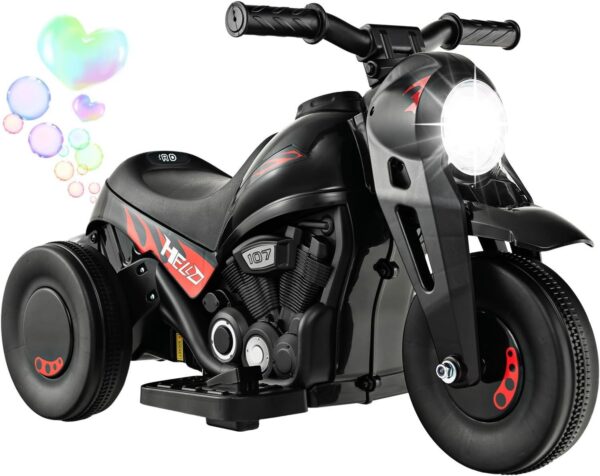 Kinder Elektro Motorrad 6V mit Seifenblasenmaschine, Musik & LED Lichtern - Image 5