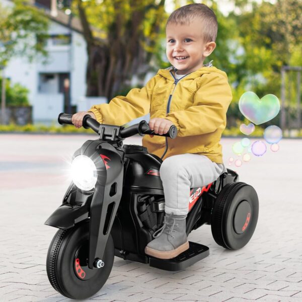 Kinder Elektro Motorrad 6V mit Seifenblasenmaschine, Musik & LED Lichtern - Image 8
