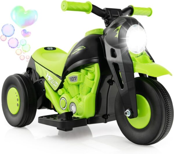 Kinder Elektro Motorrad 6V mit Seifenblasenmaschine, Musik & LED Lichtern - Image 9