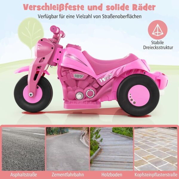 Kinder Elektro Motorrad 6V mit Seifenblasenmaschine, Musik & LED Lichtern - Image 16