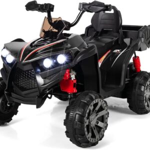 12V Elektro Kinderquad mit Stauraum und LED-Lichtern - 6 Räder Quad