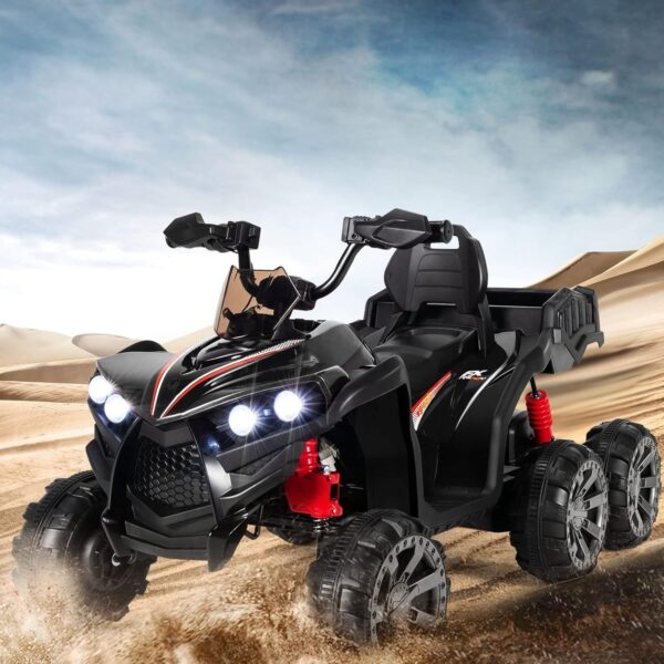 12V Elektro Kinderquad mit Stauraum und LED-Lichtern - 6 Räder Quad - Image 8