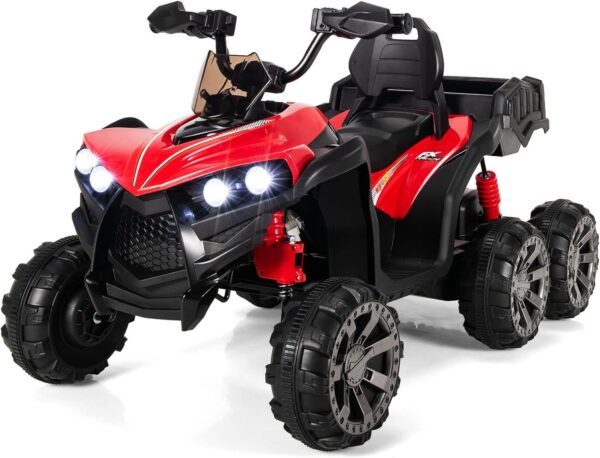 12V Elektro Kinderquad mit Stauraum und LED-Lichtern - 6 Räder Quad - Image 9