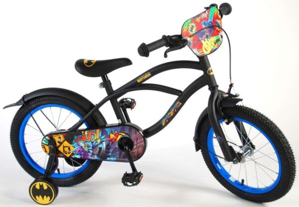 16 Zoll Batman Kinderfahrrad Cruiser für Jungen - Schwarz Volare 81634