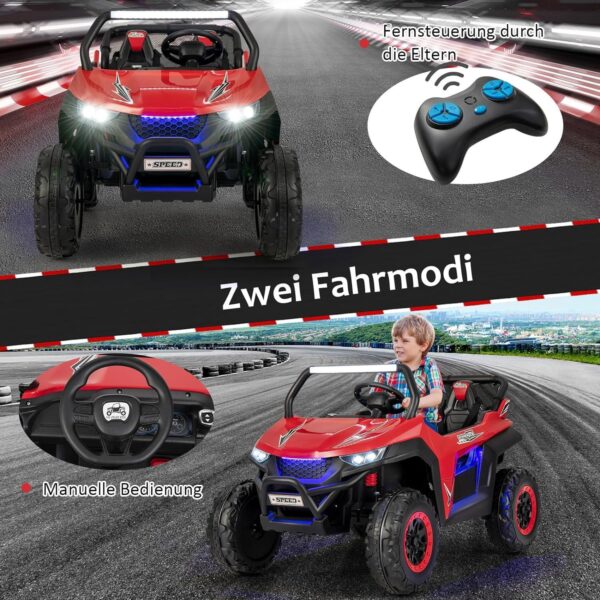 2-Sitzer Kinderauto mit Fernbedienung, 12V UTV, Musik & Scheinwerfer - Image 18