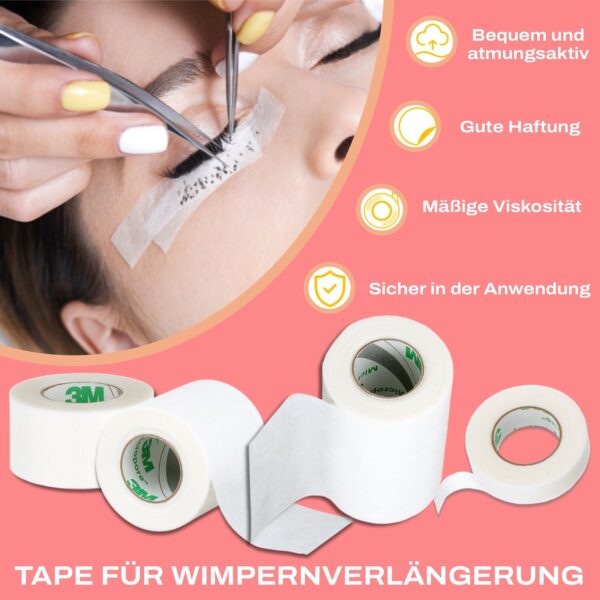 3M Micropore Klebeband für Wimpernverlängerung & Lash Extensions - Image 3