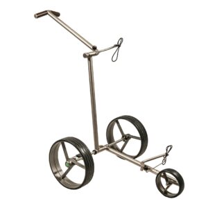 Fasan® 3-Rad Edelstahl Golf Trolley klappbar in Titan-Optik, zerlegbar