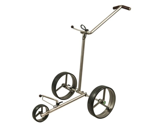 Fasan® 3-Rad Edelstahl Golf Trolley klappbar in Titan-Optik, zerlegbar - Image 1