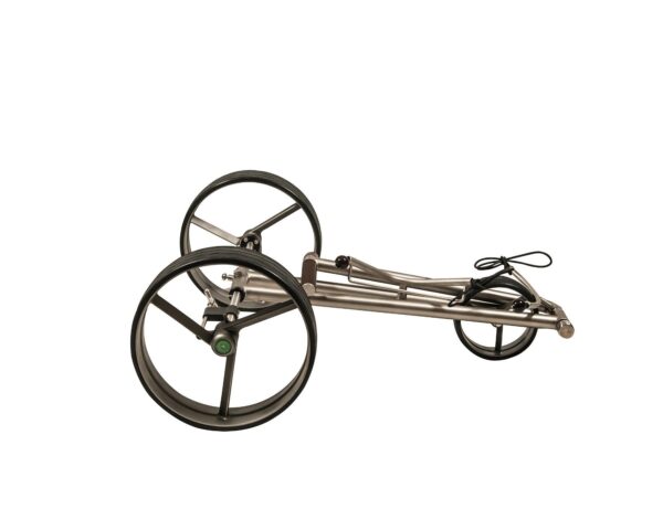 Fasan® 3-Rad Edelstahl Golf Trolley klappbar in Titan-Optik, zerlegbar - Image 4