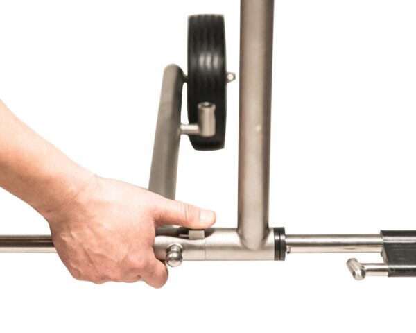 Fasan® 3-Rad Edelstahl Golf Trolley klappbar in Titan-Optik, zerlegbar - Image 5